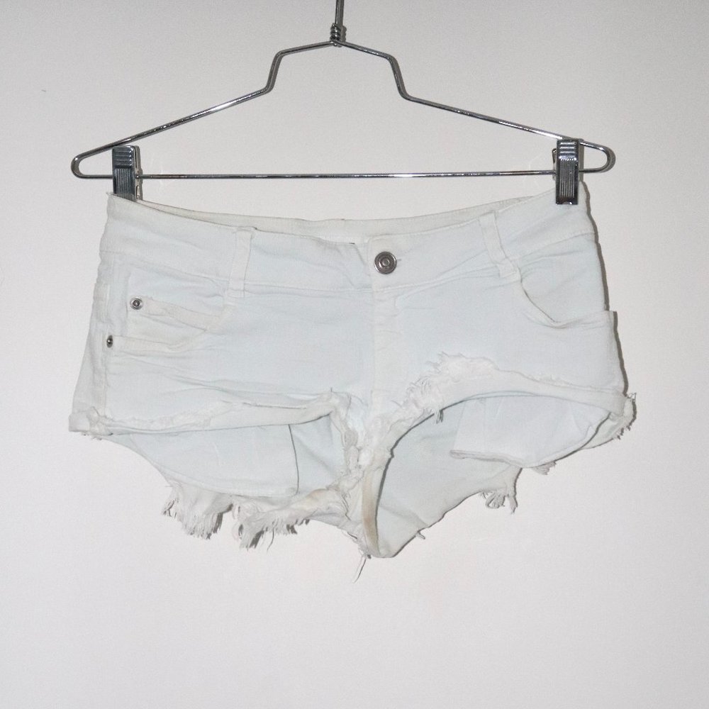 Light blue/off-white Brandy Melville Jean Shorts